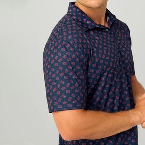 Polos de alta calidad, material de LICRA de poliéster elástico personalizable de gran tamaño, cómodos para hombres, polos - Product Image 3