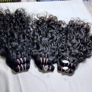Extensiones de cabello rizado indio clásico sin procesar 100%, paquetes Remy de ondas profundas de ondas naturales, precio al por mayor, pelos Jerry crudos - Product Image 1