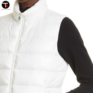 Gilet matelassé d'extérieur pour femmes, dernier modèle, ample, court, solide, épais, avec fermeture éclair, en coton, respirant - Product Image 5