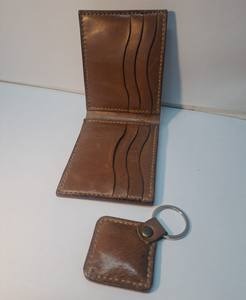 Portefeuille en cuir de vache véritable biofold vintage fait à la main pour hommes, fonction RFID, lin, ouverture courte, cadeau, porte-monnaie anwar - Product Image 4