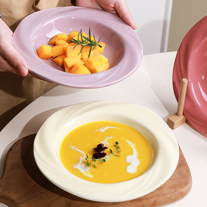 Platos de cerámica modernos creativos en stock para exhibición de ensalada de frutas de postre y uso de decoración de vajilla elegante - Product Image 2