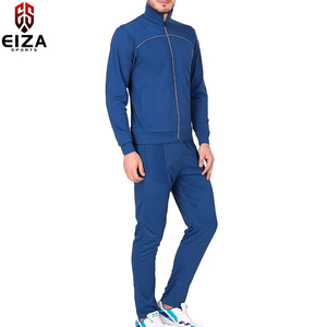 Wholesale <b>Men</b> High Quality Custom Design And Custom Made In Solid Blue Color With Plain Design <b>Men</b> Tracksuit By Eiza Industries - Product Image 3
