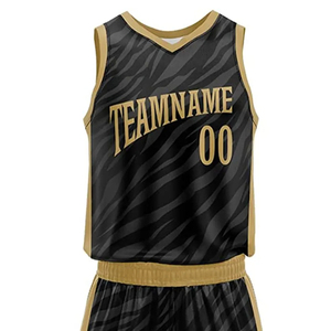 Conjunto de uniformes de baloncesto bordados de diseño personalizado más vendido, conjuntos de uniformes de baloncesto a la moda para hombre, venta al por mayor - Product Image 4
