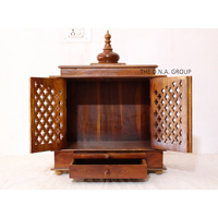 Mandir en bois traditionnel fait à la main | Temple décoratif Pooja pour la maison | Autel indien rustique pour un espace de culte paisible et un cadeau