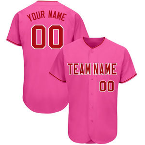 Maillot de baseball et softball en polyester unisexe imprimé personnalisé Vêtements de sport unisexes Uniformes de chemises avec impression par sublimation et logo brodé - Product Image 2