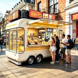 Carrello per Fast Food Personalizzabile con Friggitrice per Po Boy, Gamberetti e Ostriche, e Salsa Remoulade per le Fiere di New Orleans - Product Image 1