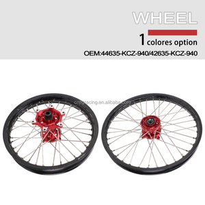 <strong>JFGRACING</strong> 21x1.6 Front 18x2.15 Rear Aluminum Wheel Set for Hondas XR250R CRF230L XR250 BAJA Motorcycle Rim Hub Spoke Assembly - Product Image 4