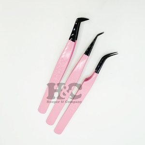 Premium Quality <b>Tweezer</b> Mink Pink Butterfly Eyelash <b>Tweezers</b> Sustainable Stainless Steel Private Logo Lash <b>Tweezer</b> - Product Image 3