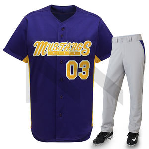 Venta caliente Ropa deportiva Uniforme de béisbol Pakistán Hecho La mejor calidad Precio al por mayor Uniforme de béisbol - Product Image 1
