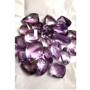 พลอยแอมเมทิสต์ธรรมชาติ 22 เม็ด ขนาด 17 มม. ถึง 30 มม. รูปทรงลูกแพร์เหลี่ยมแฟนซี น้ำหนัก 402 กะรัต Iroc Sales คุณภาพสูง แบบหลวม ราคา 49 ดอลลาร์สหรัฐ - Product Image 1
