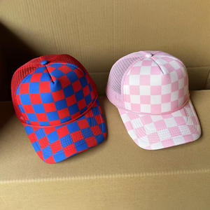 Promotional Structured Five Panel Blue Trucker <b>Hat</b> Blanks Custom Embroidered Polyester Breathable <b>Men</b> Caps and <b>Hats</b> - Product Image 2