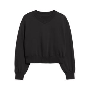 Jerseys informales multicolor de talla grande personalizados recortados para mujer, suéter holgado de manga larga de longitud corta para invierno frontal - Product Image 6