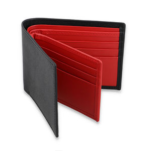 Portefeuille court en cuir véritable de créateur de logo personnalisé de haute qualité pour hommes, broderie à bas quantité minimale de commande, vente en gros de porte-cartes multiples de qualité supérieure, OEM - Product Image 2