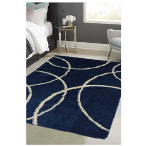 Juego de Alfombras de Área Afelpadas Azules Snug Bubbles I110A, 120X170 cm, Acogedoras y Elegantes - Product Image 1