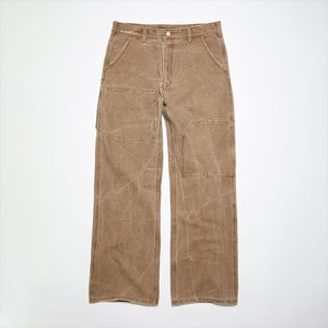 Pantalon denim en gros sur mesure coupe ample jean vêtements pour hommes pantalon élégant moderne décontracté hommes veut unisexe lavé à l'acide - Product Image 6