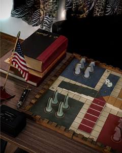 Jeu de Ludo en bois, dernière édition, artisanal, divertissement familial, jeu de table d'intérieur, activité classique de société - Product Image 3