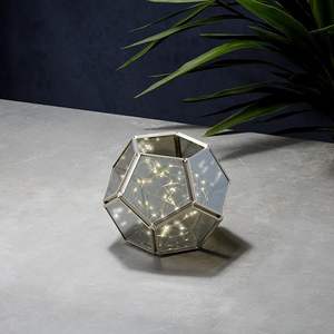 Mirror Terrarium <b>Clear</b> Glass With Brass Rim and Mirror Base Makeup <b>Box</b> for Home Decor <b>Jewelry</b> Organiser Vanity Organizer - Product Image 2