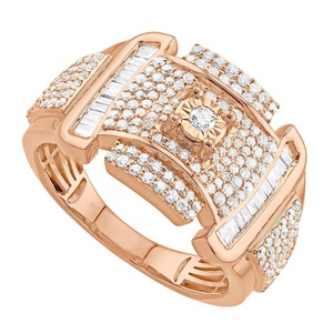 Anillo de Plata S925 con Incrustaciones de Diamantes Moissanite Redondos y Baguette, Estilo Hip Hop de Lujo, Personalizado para Hombre - Product Image 4