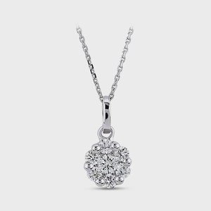 Reina 0.17 Carat 14K Blanc et Or Rose Pendentif Collier Dainty Fine Jewelry pour Femme pour Fiançailles et Fête Chrétienne Symbolique - Product Image 1