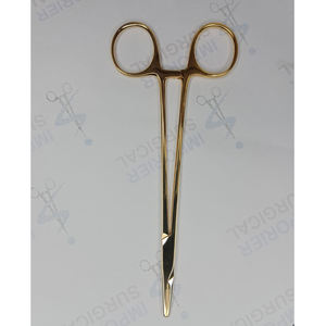 Portaagujas de acero inoxidable, instrumentos quirúrgicos, pinzas hemostáticas reutilizables para sutura, herramientas médicas curvas rectas - Product Image 5