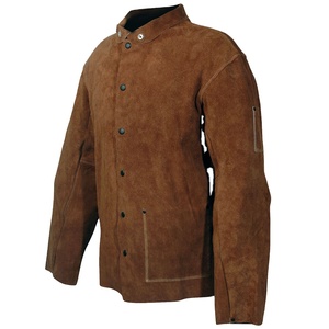 Chaqueta DE SEGURIDAD ignífuga, chaqueta de soldadura de cuero, ropa con certificado CE para soldador, trabajo pesado, seguridad, resistente al calor - Product Image 2