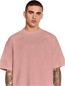 Camiseta con hombros descubiertos Boxy Fit Logotipo personalizado y diseño Camiseta informal de gran tamaño 100% Hecho en Pakistán de primera calidad - Product Image 3