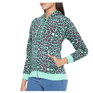 Sudadera con capucha lisa de gran tamaño de nuevo diseño para mujer, ropa informal con cremallera de talla grande, temporada de invierno de algodón 100% - Product Image 2