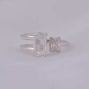 IGI Certified 1,26 Carat Radiant Cut Emerald Lab Grown Diamond 14K/18K Gold Stacking Band para compromiso Wedding Party-Romantic - Product Image 1