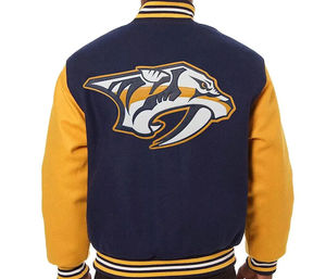 Top Selling Men's Wool Varsity Jackets with Leather Sleeves Customizable Style and Logo Private Label Durable Winter <b>Coat</b> - Product Image 2