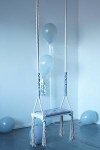 Balançoire en macramé faite à la main balançoire pour bébé balançoire pour bébé suspendue douce et confortable pour la décoration de la chambre des enfants - Product Image 2