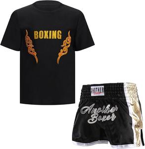 Nouveau Style professionnel personnalisé boxe uniforme de haute qualité MMA Kickboxing vêtements porter ensemble Muay Thai court et chemise vêtements de combat - Product Image 4