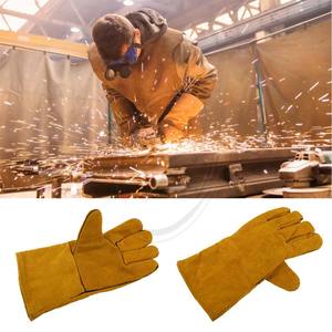 Par de guantes de cuero de vaca ignífugos Herramientas de soldadura de taller aplicables al aire libre de Pakistán de fábrica - Product Image 6