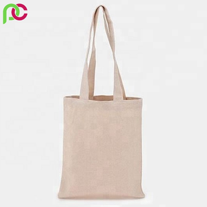 Vente en gros de sacs à provisions à long manche réutilisables et écologiques avec logo imprimé personnalisé bon marché sac fourre-tout en toile de coton blanc vierge personnalisé - Product Image 4