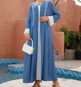 Dubai Hand Embroidered Front Open <b>Abaya</b> and Front <b>Zip</b> <b>Abaya</b> Beautiful Style New Arrivals for Winter Collections - Product Image 6