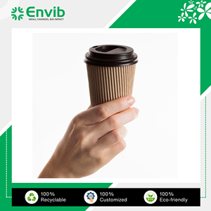 Increíble Oferta Vasos de Papel Kraft Blancos y Negros de Triple Pared Resistentes al Calor de Alta Calidad de 8 oz para Servir Café Personalizables - Product Image 3