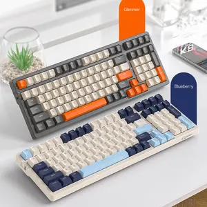 K8 Mechanische Tastatur mit 100 Tasten Wireless 2.4G Blue Tooth Drei-Modus Anpassen der mechanischen Hot-Swap-Gaming-Tastatur