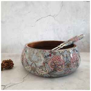 Elegante Tazón de Madera Ecológico Accica, Obra de Arte Esmaltada Hecha a Mano, Apto para Lavavajillas, Ligero, Plato Decorativo para Servir - Product Image 2