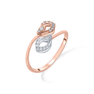 Anillo de Diamantes con Pétalos Dobles - Joyería Elegante para Mujer - Product Image 4