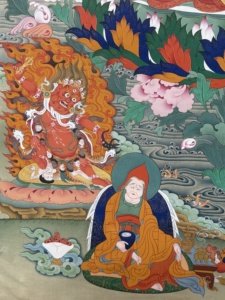 Thangka pintado a mano: Padmasambhava - Imagen central de las Ocho Manifestaciones - Product Image 4