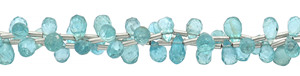 Perles lisses en apatite bleu ciel naturel, 6-8 mm, 18-22 carats, 8 pouces, pour la fabrication de bijoux - Product Image 5