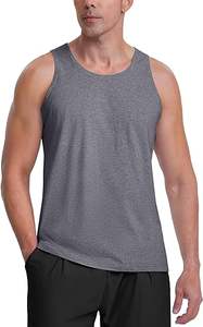Débardeur décontracté pour hommes Chemise sans manches en coton Débardeur léger T-shirt de sport pour hommes - Product Image 3