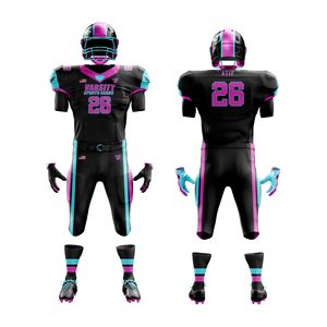 Uniforme de fútbol americano para hombres, conjunto de pantalones de Jersey personalizados, aparejos transpirables, sarga, ropa deportiva duradera, kit de entrenamiento profesional - Product Image 1