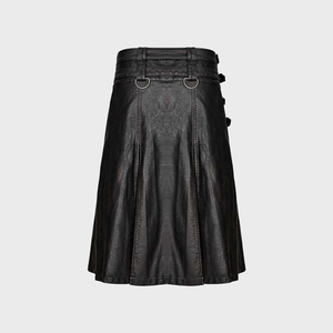 Hot Selling New Style Men's Leather Kilts High Quality OEM/ODM for Sale Best Price Private Label Wholesale Adults Custom Logo - Product Image 2