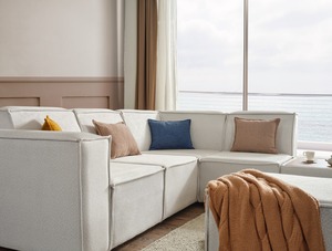 Juego de esquina convertible de tela moderna y elegante, sala de estar, dormitorio, hogar, oficina, Hotel, muebles elegantes, hogar, apartamento, Villa, uso - Product Image 6