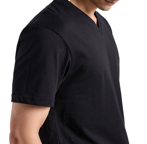 100% coton pour hommes pour polos avec motif de lettres T-shirts en tissu tricoté respirant à manches courtes - Product Image 1