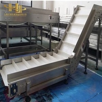Hochleistungs-Transportlösung für Tiefkühlkost und Granulatprodukte Langlebiger Geneigter Vertikaler Modularer Bandförderer