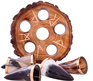 United Trade World Eco-Friendly Custom Logo Tazas de cerámica Beber natural Buffalo Horn Shot Whisky Cup para agua Estilo hecho a mano - Product Image 4