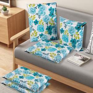 Paquete de 100 Bolsas de Poliéster de 25x33cm, Autoadhesivas, Impermeables, Resistentes a Desgarros, Duraderas, 2.3M, Diseño Floral Azul - Product Image 2