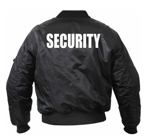 Veste de sécurité officielle noire, veste de garde, bombardier, veste de vol, protection UV, matière polyester, design unisexe pour la saison de printemps - Product Image 5