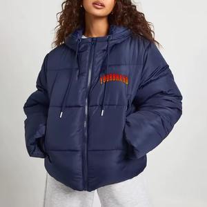 Abrigo Acolchado de Invierno para Mujer, Cálido, Teñido, Relleno de Algodón, Transpirable, Forrado de Felpa, con Capucha, Parka, Sobretodo - Product Image 4